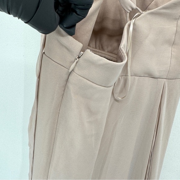Birdy Grey Moni Women Maxi Dress Taupe Neutral Medium Convertible Bridesmaids - Picture 5 of 10